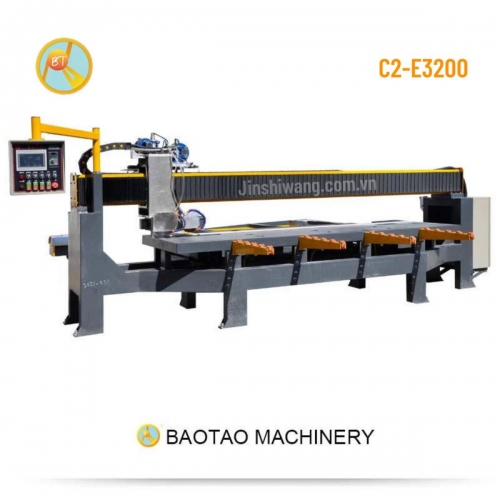 Máy cắt cầu đá, gạch CNC tự động 2 lưỡi cắt Baotao khổ 3m2 C2-E3200