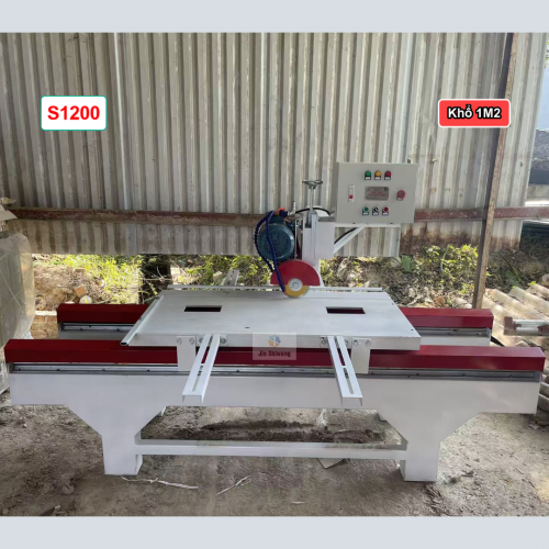 Máy cắt gạch bàn đảy khổ 1m2 S1200 điện 3 pha công suất 4hp.