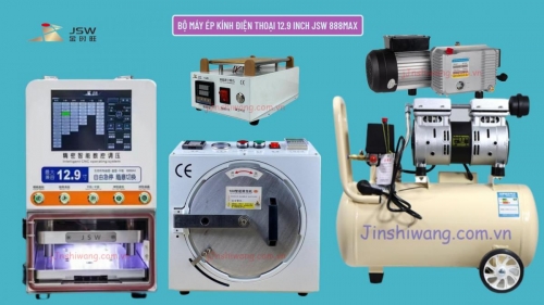 Trọn bộ máy ép kính điện thoại 12 inch JSW 888MAX mới 2026