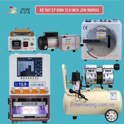 Trọn bộ máy ép kính điện thoại 12 inch JSW 888MAX mới 2026