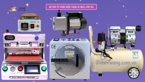 Trọn bộ máy ép kính điện thoại 15 inch JSW 15C mới 2026