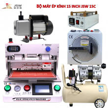 Trọn bộ máy ép kính điện thoại 15 inch JSW 15C mới 2026