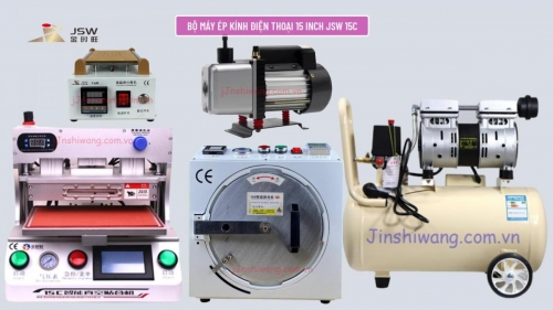 Trọn bộ máy ép kính điện thoại 15 inch JSW 15C mới 2026