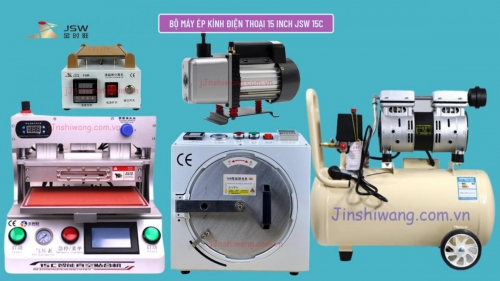 Trọn bộ máy ép kính điện thoại 15 inch JSW 15C mới 2026