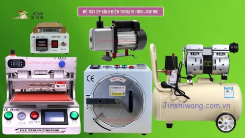 Trọn bộ máy ép kính điện thoại 15 inch JSW 15C mới 2026