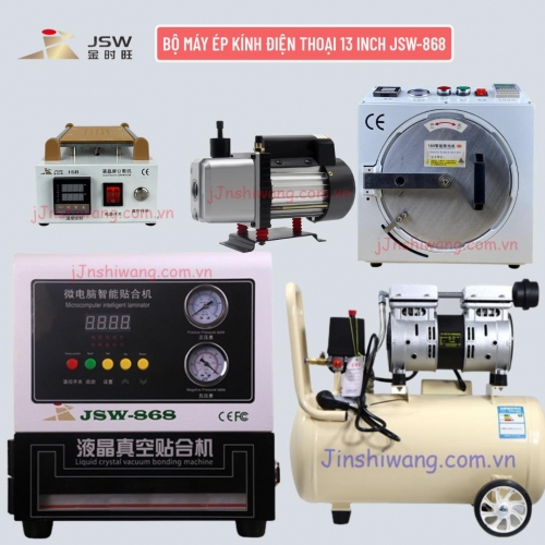 Trọn bộ máy ép kính điện thoại 13 inch JSW-868 mới 2026
